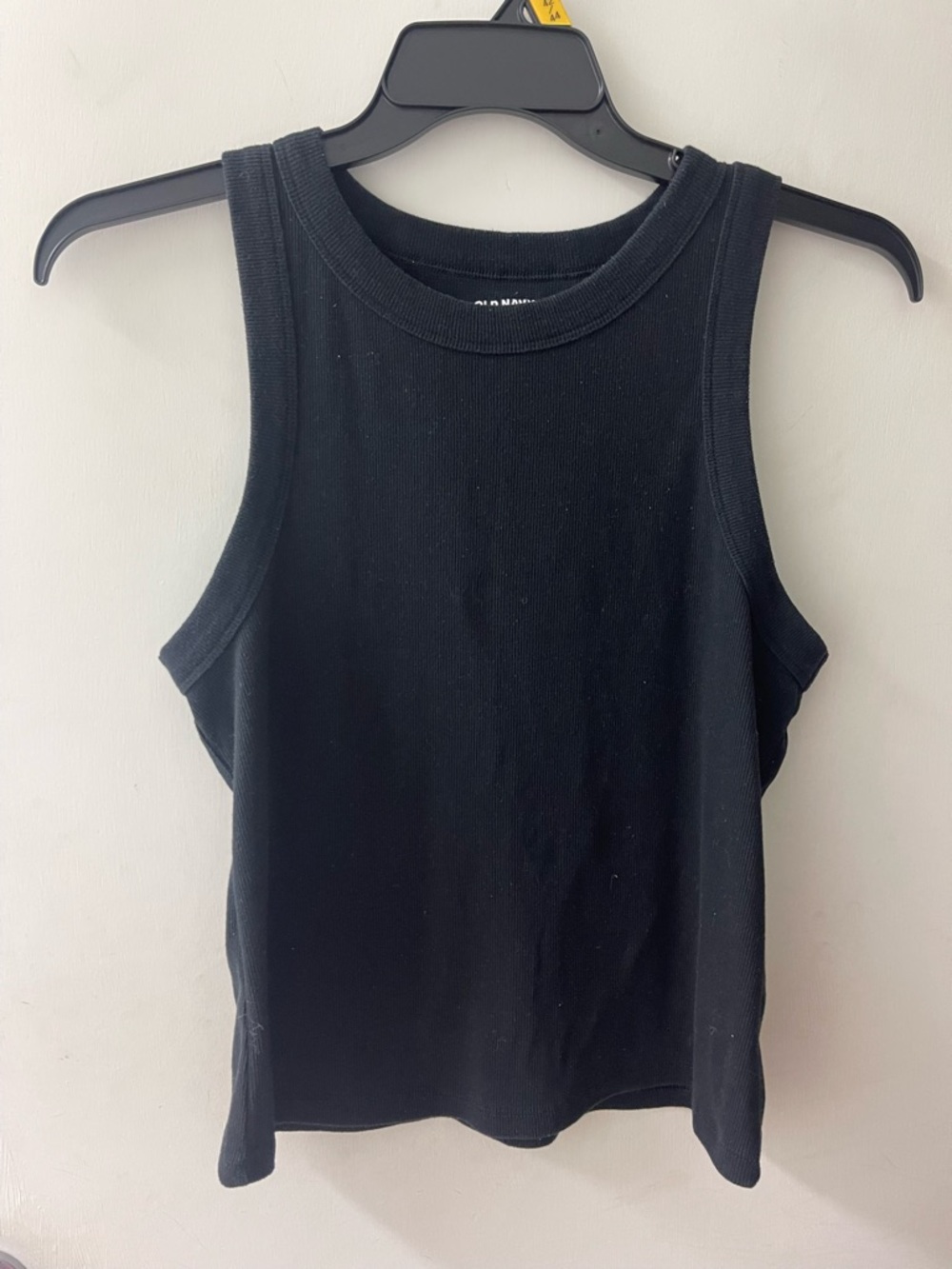Old Navy Black Ribbed Scoop Tank Top